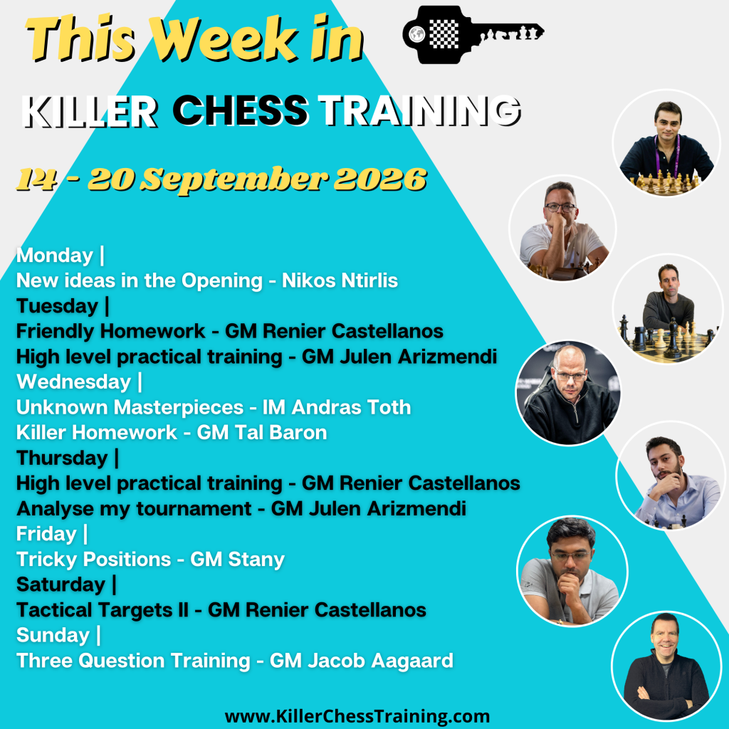 The online camp with GM Castellanos begins next week! 1 14 20.09. 2026