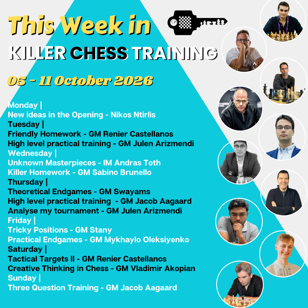 The Killer Chess Training in-person camp returns in 2027! 1 05 11.10. 2026